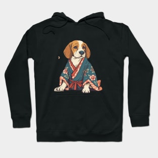 Beagle in a Kimono Hoodie